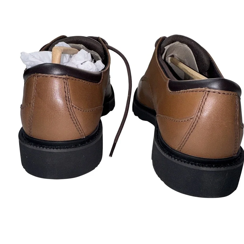 Rockport Men 8M Northfield Waterproof Leather Walking Dress Shoes Casual Lug Low